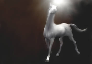 New Stock!  White horse painting unicorn