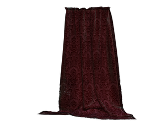 burgundy drapes curtains stock