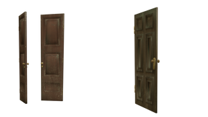 cut-out transparent doors 3d