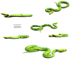 Bright Green Python Stock png