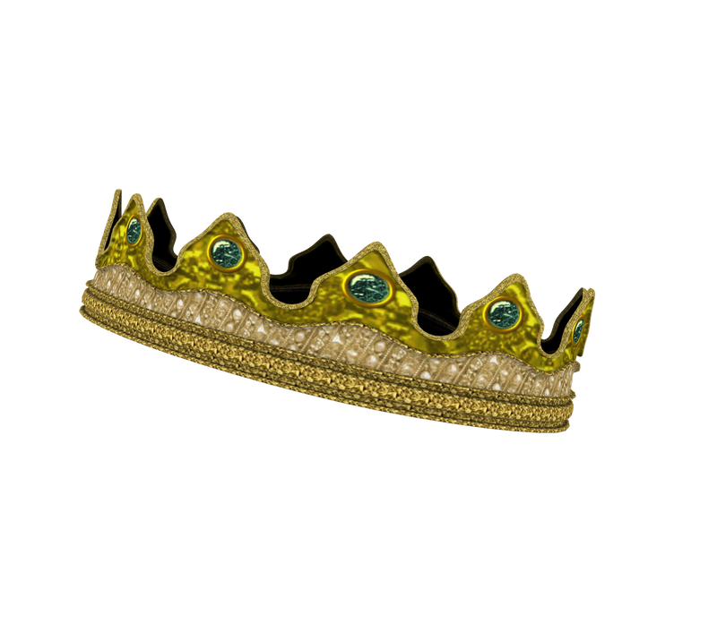 Kingdom Clothing #29 kings crown gold emerald 3d