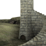 3d Fantasy Castle Stock Parts #7 stairs and land