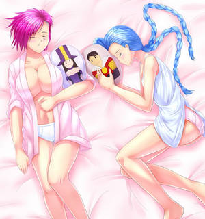 Vi and Jinx with own balloon