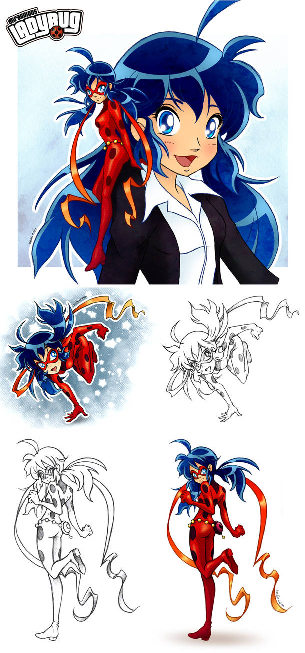 Miraculous Ladybug Sketches by Keah