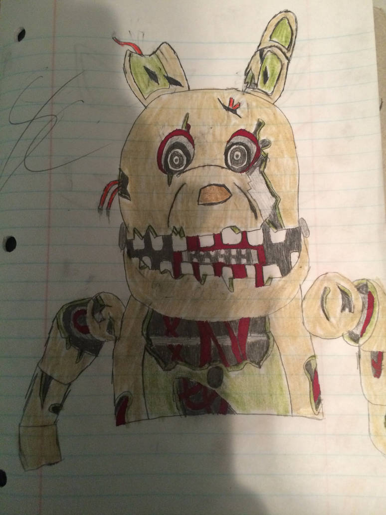 Springtrap jumpscare by SilverClaw505 on DeviantArt