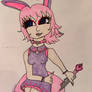 A pastel kawaii bunny girl