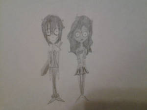 Nico and Hazel Tim Burton Style