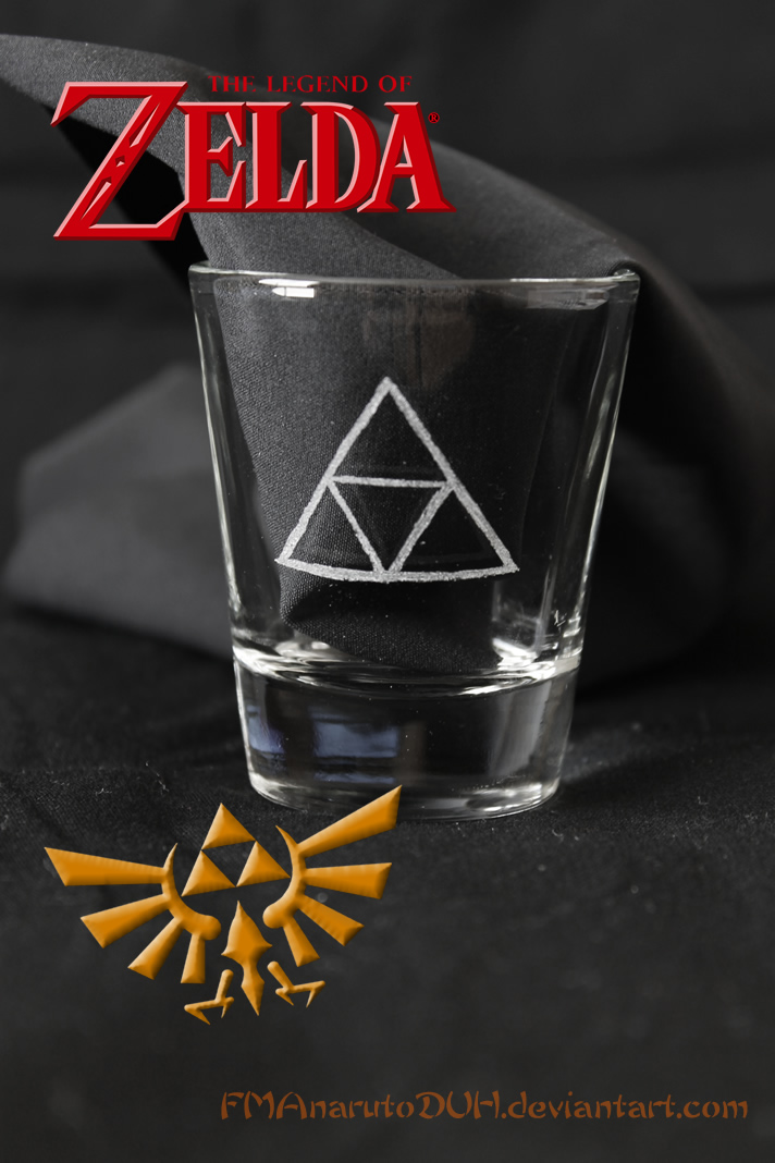 LoZ Triforce shot glass