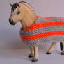 Schleich - grey/orange horse blanket