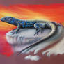 Animals Pastel - Reptil 001 - Llargandaix al sol
