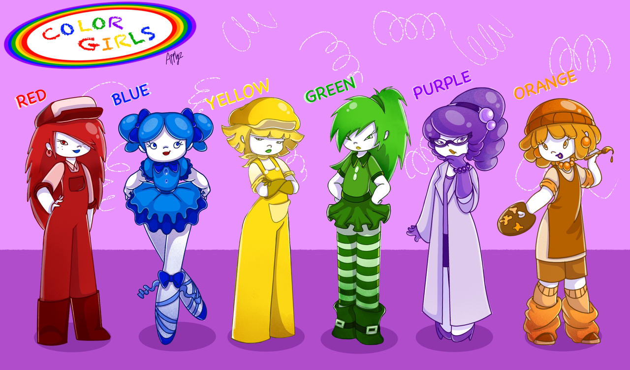 Color girls (OCS) by Apphyz on DeviantArt