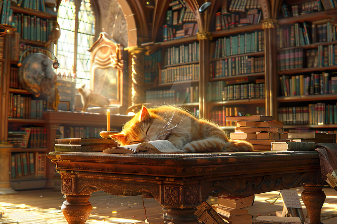 Library With Napping Area Napping in the Library by Boddicca on DeviantArt