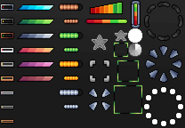 Basic Pixel Health bar and Scroll bar by blackdragon1727 on DeviantArt