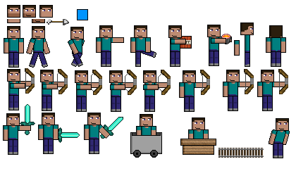 1 Year Special Steve Sprites By Thegoku7729 On Deviantart