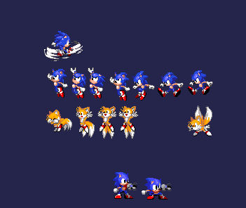 some edited classic sonic sprites. by TheGoku7729 on DeviantArt