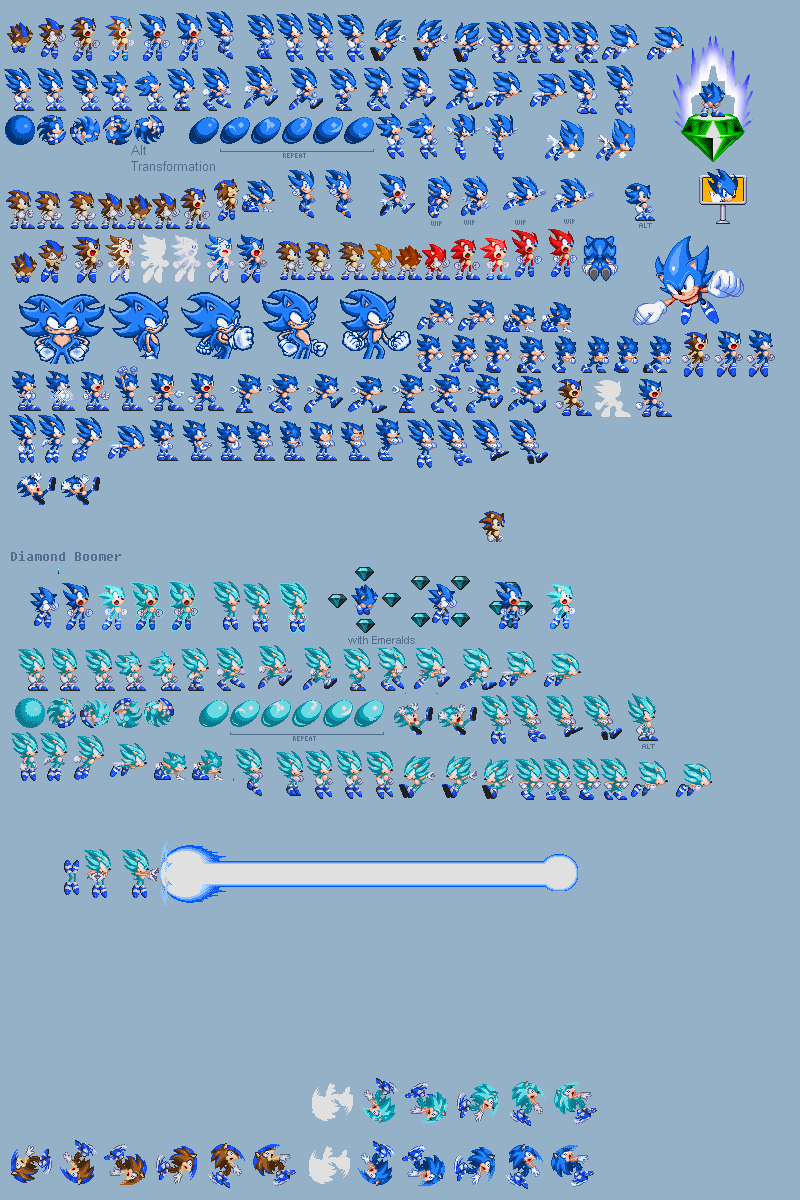 Custom Classic Sonic Sprite Sheet by Adanishedgehog2011 on DeviantArt