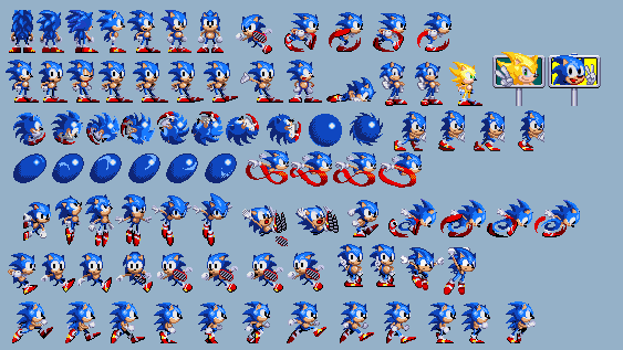 Mini Sheet Of Modgen Classic Sonic Custom Sprites by MekanTheGuy