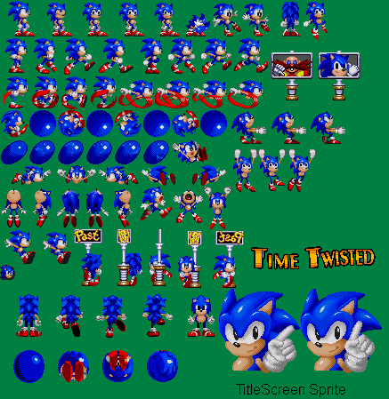 They actually remade the original Sonic 1 title screen sprites for