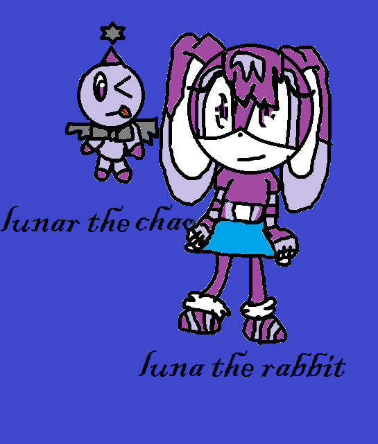 Luna the Rabbit And Lunar the Chao by Aquacake12345 on DeviantArt