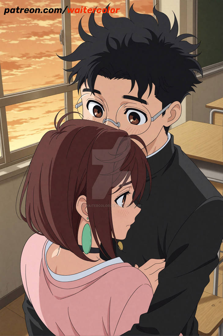 Momo x Okarun by wAItercolor on DeviantArt