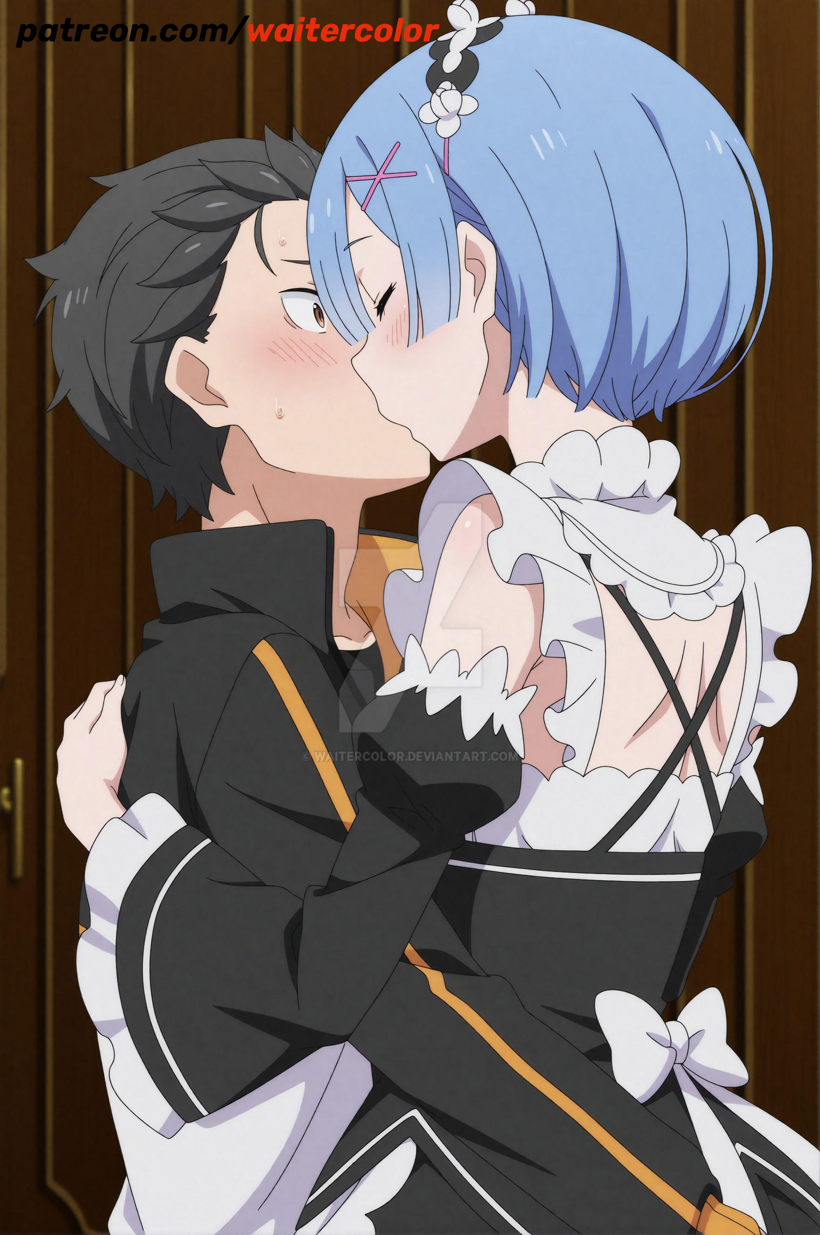 Rem X Subaru By WAItercolor On DeviantArt rem-x-subaru-by-waitercolor-on-deviantart