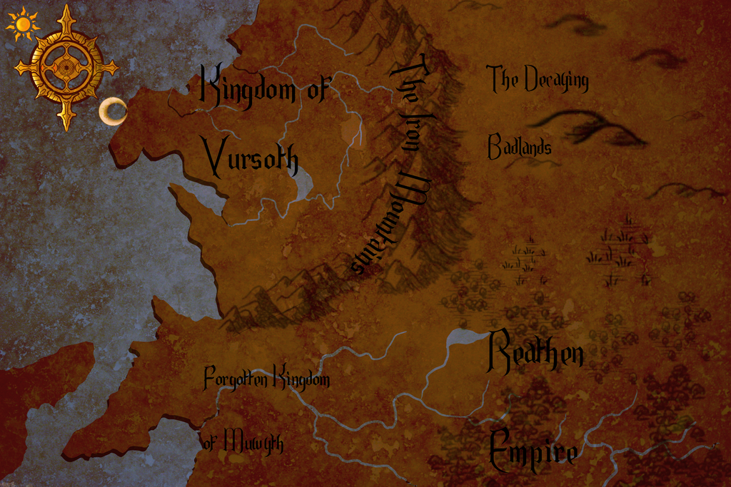 Map of Western Olin by shewolfspirit on DeviantArt