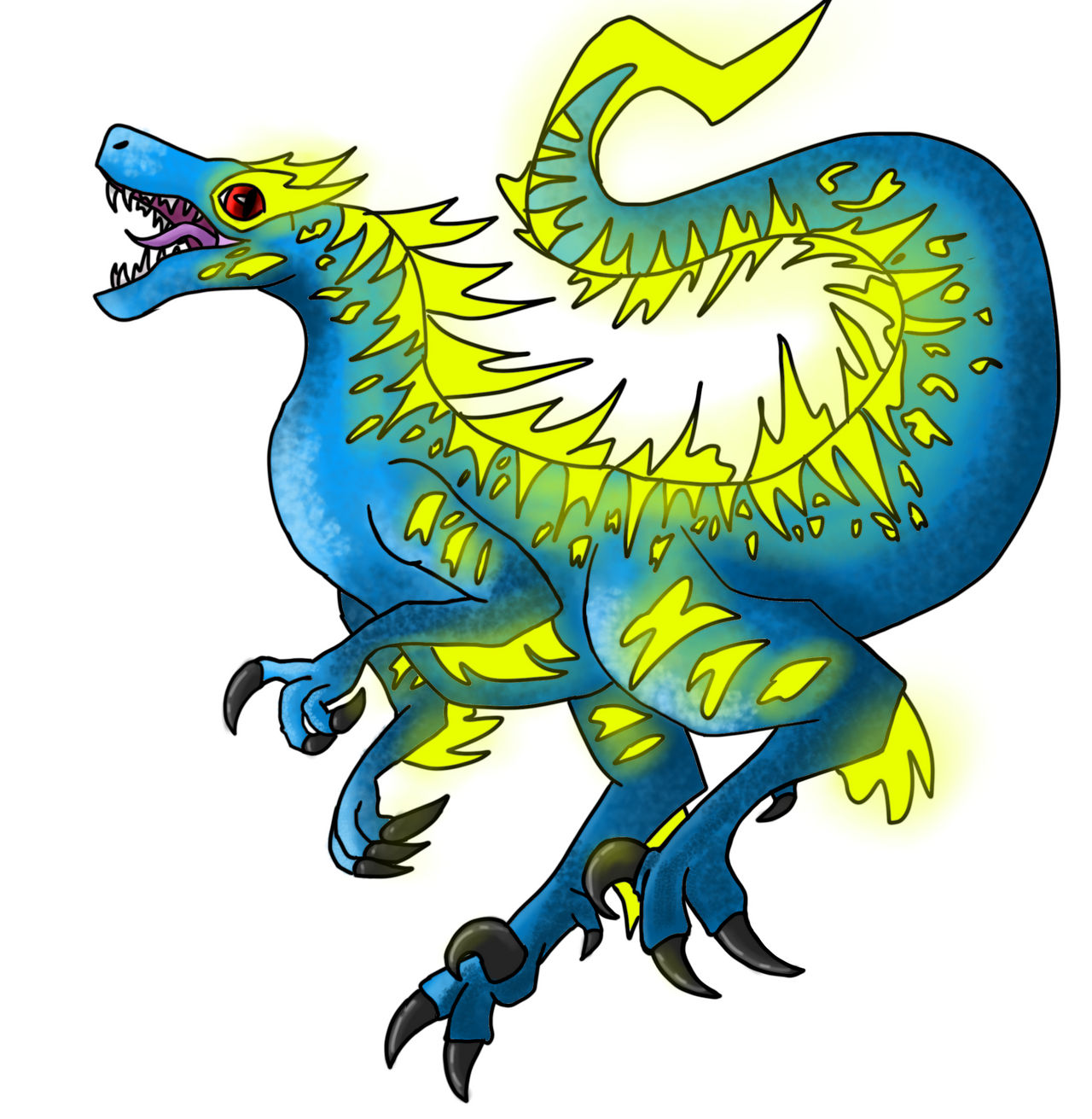 Electro Raptor electric velociraptor by sunnypinaple on DeviantArt