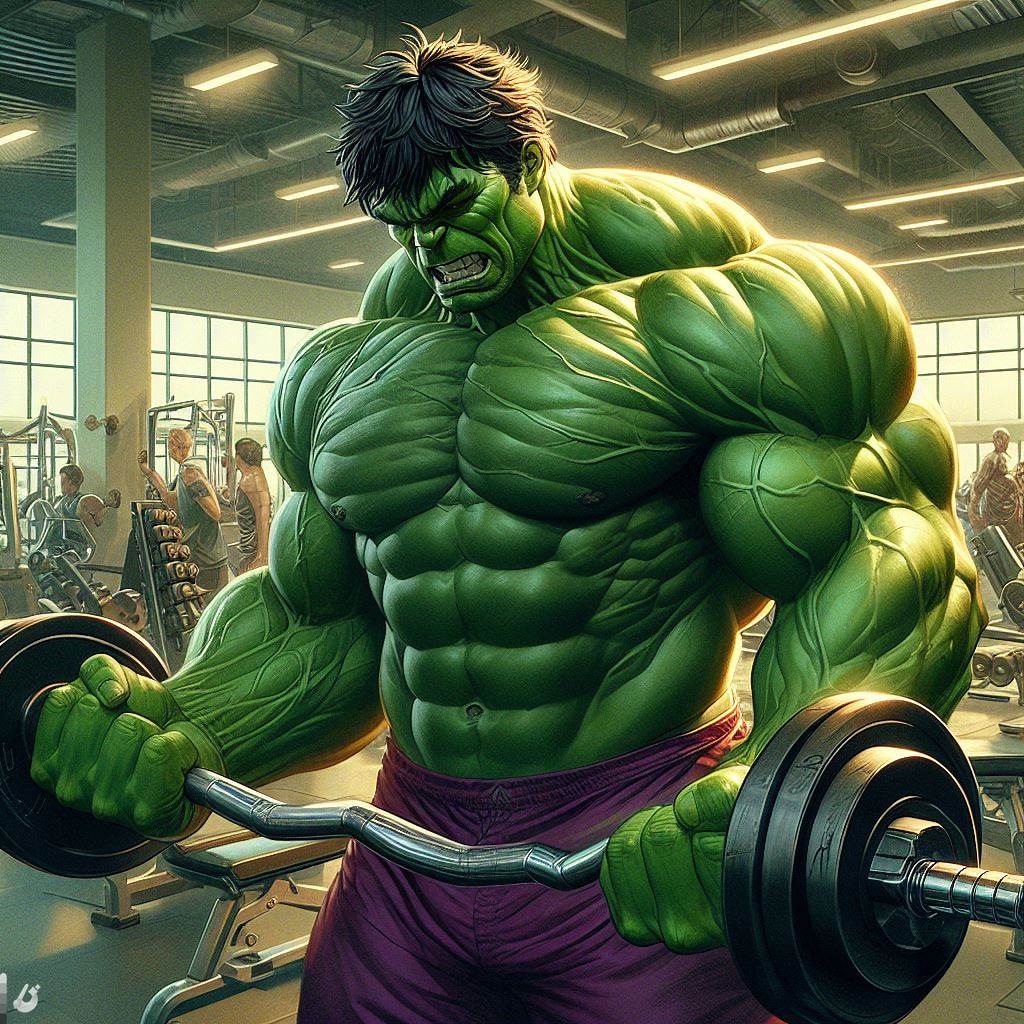 The Incredible Hulk Working out at the gym by xShoutmon on DeviantArt