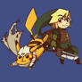 Link and Pikachu