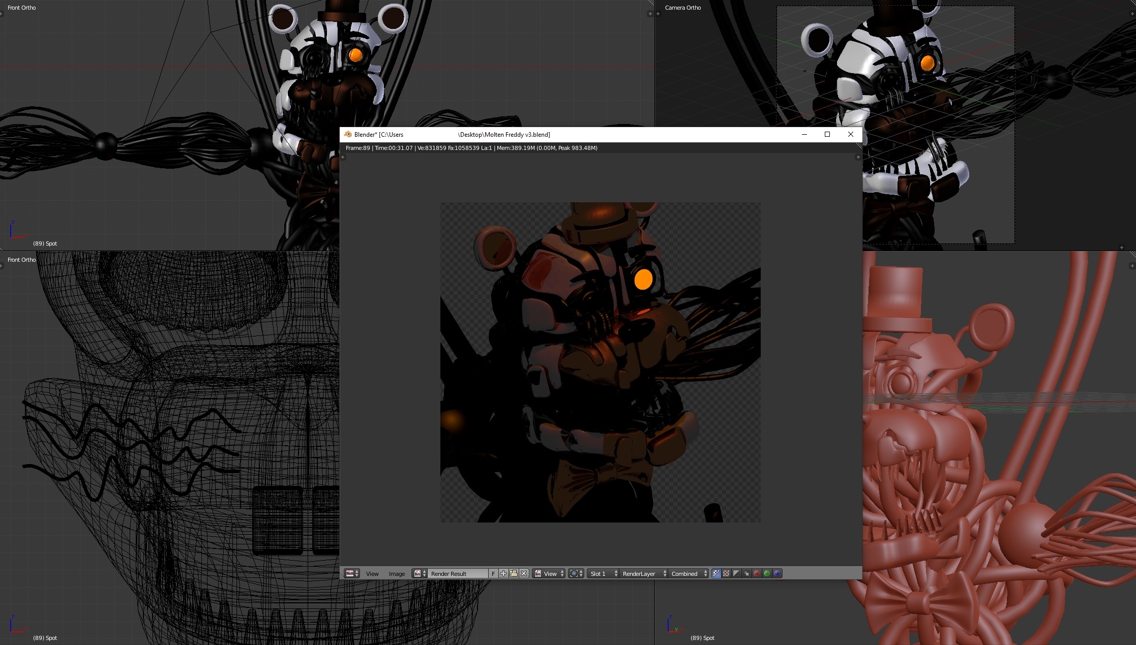 T . m . on X: Here's Molten Freddy v3 WIP  / X