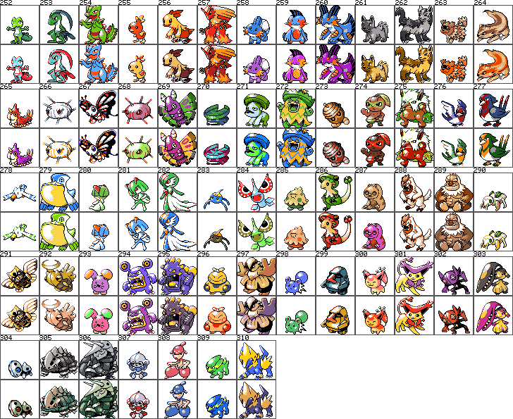 Pokémon Generation 3 Hoenn 143 Sprites 