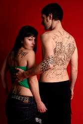 Tattoo addict Melissa and Edd