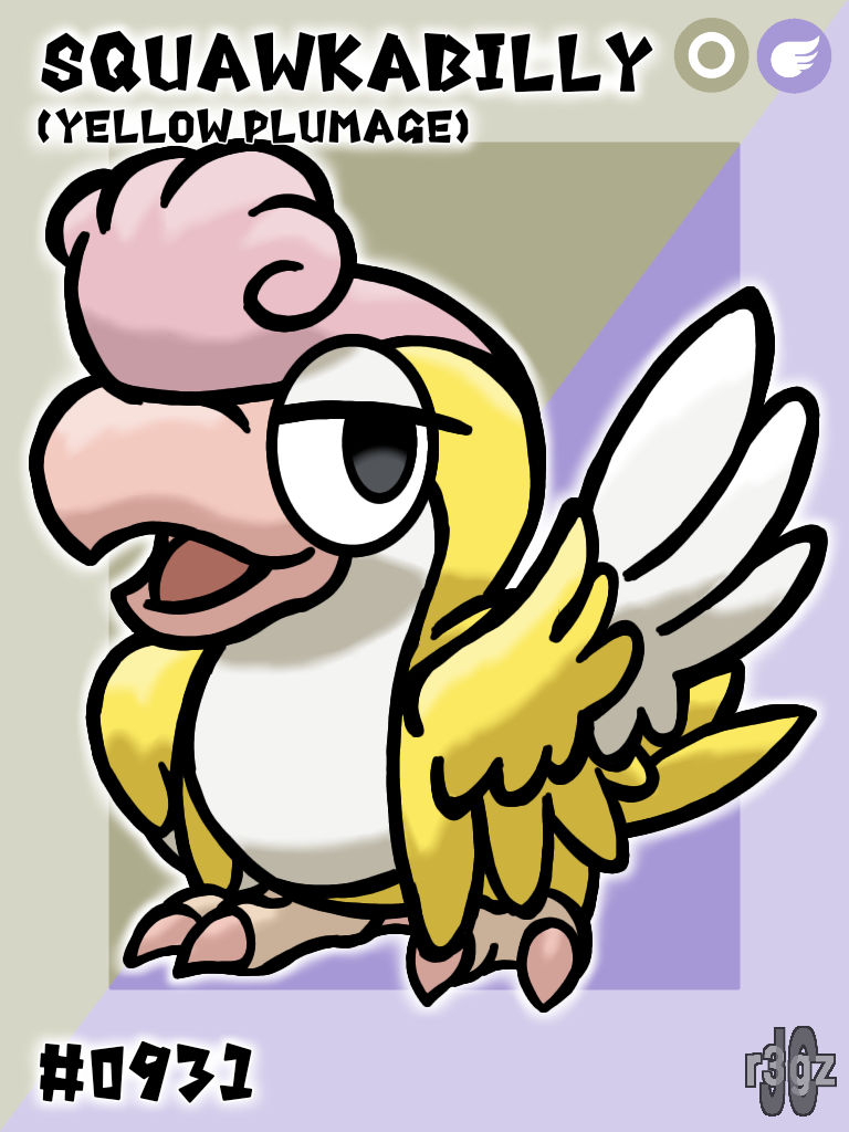 Squawkbailly 0931 - Squawkabilly (Yellow) (Shiny) by JCr3gz on DeviantArt