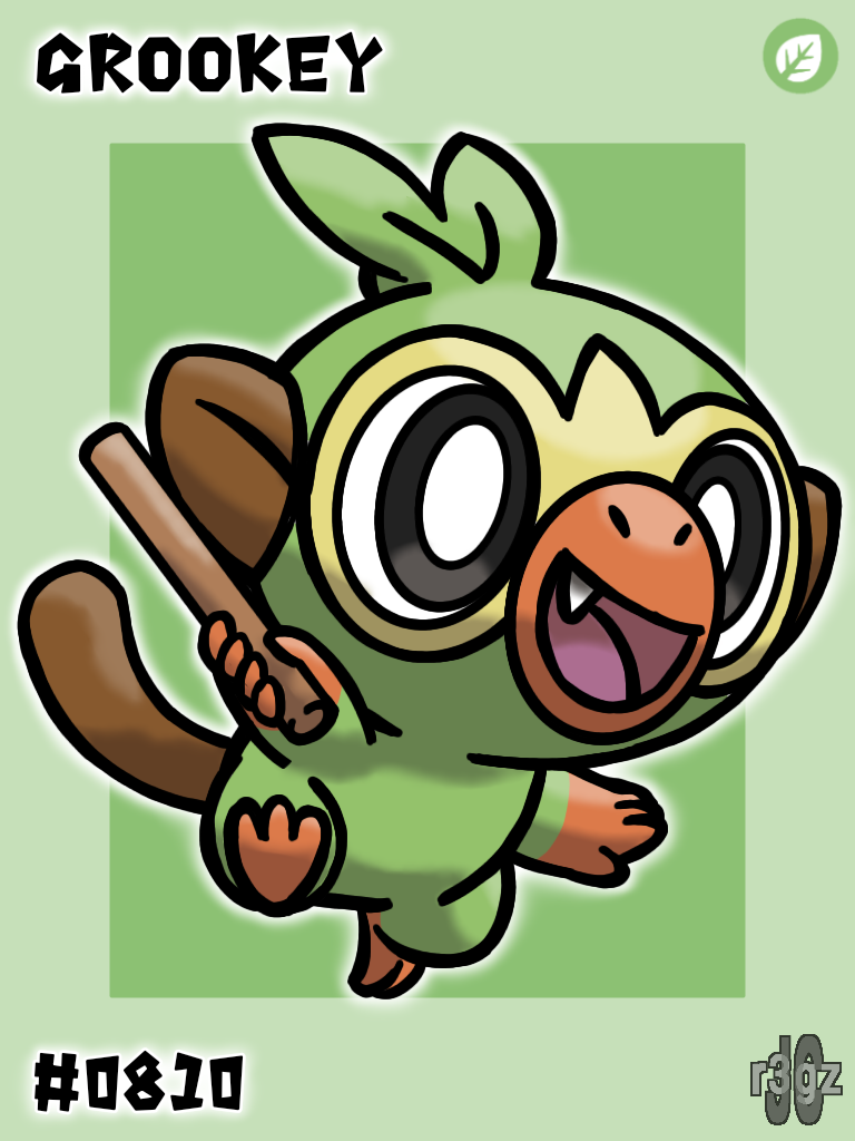 Grokey Face 0810 - Grookey by JCr3gz on DeviantArt