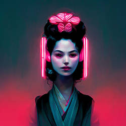Neon Cyber Geisha 1