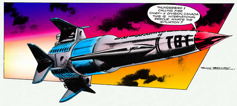 Thunderbird 1 by Frank Bellamy | Colourised