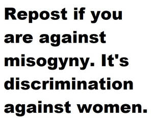 I Am Against Misogyny All The Way