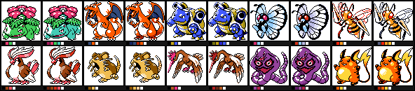 Game Boy / GBC - Pokémon Crystal - Intro Sprites - The Spriters