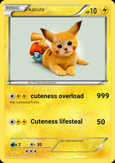 cute pikachu card by JJBilotta on DeviantArt