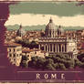 Vintage poster of Rome, Italy