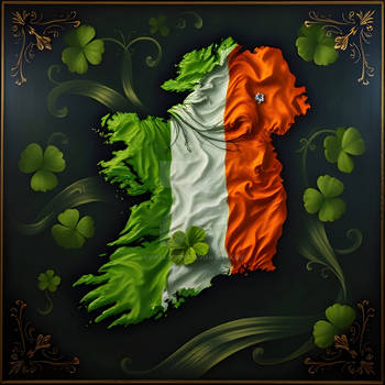 Ireland Flag Map