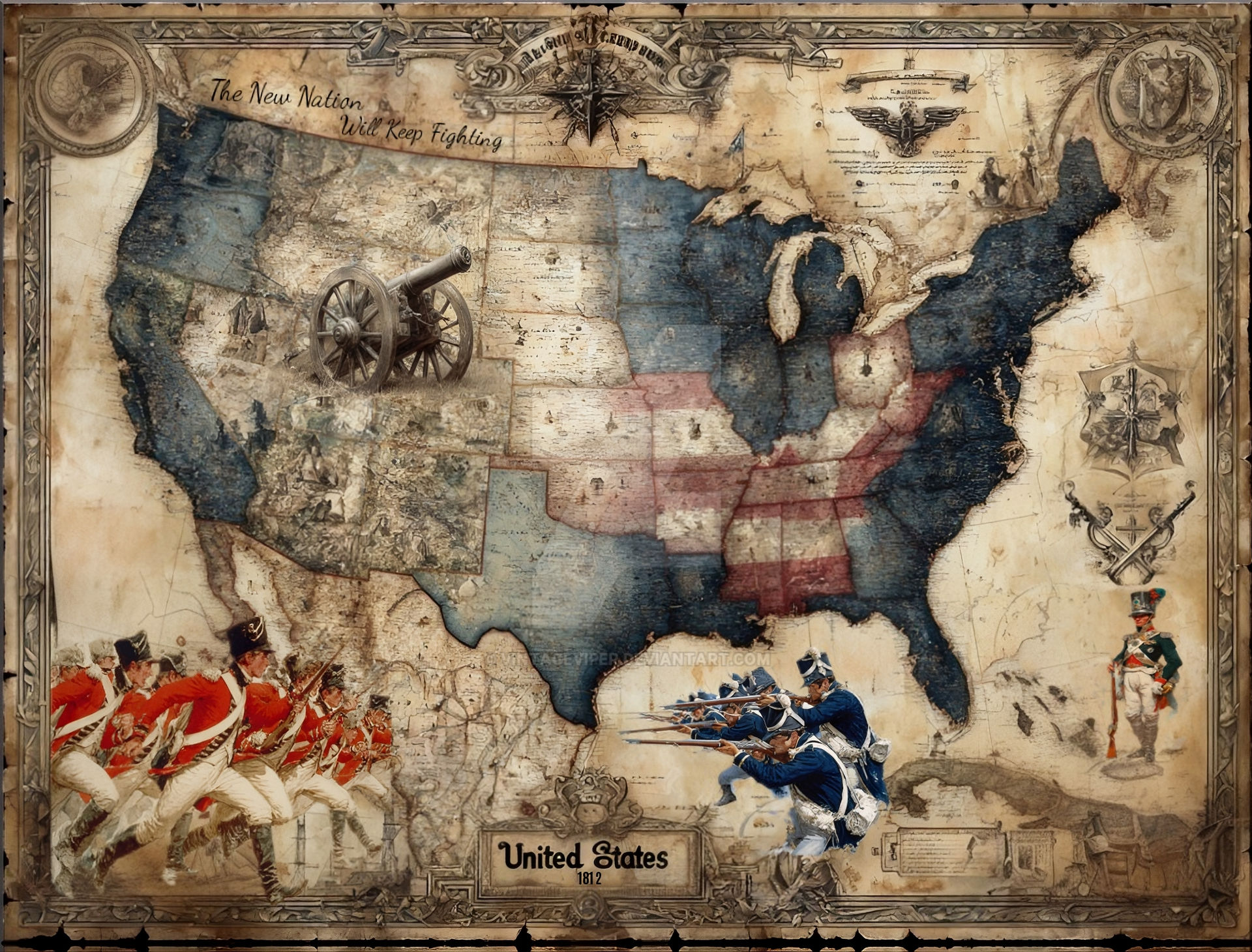 USA Map - 1812