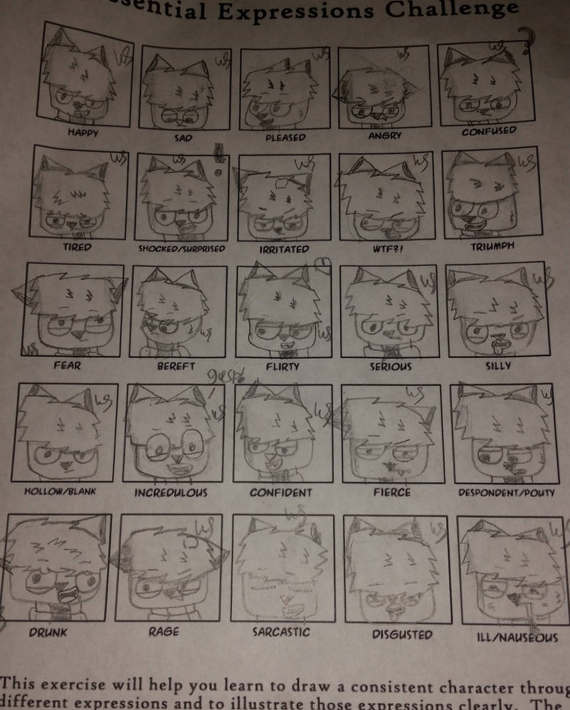 Facial Expression sheet by wolves-star on DeviantArt