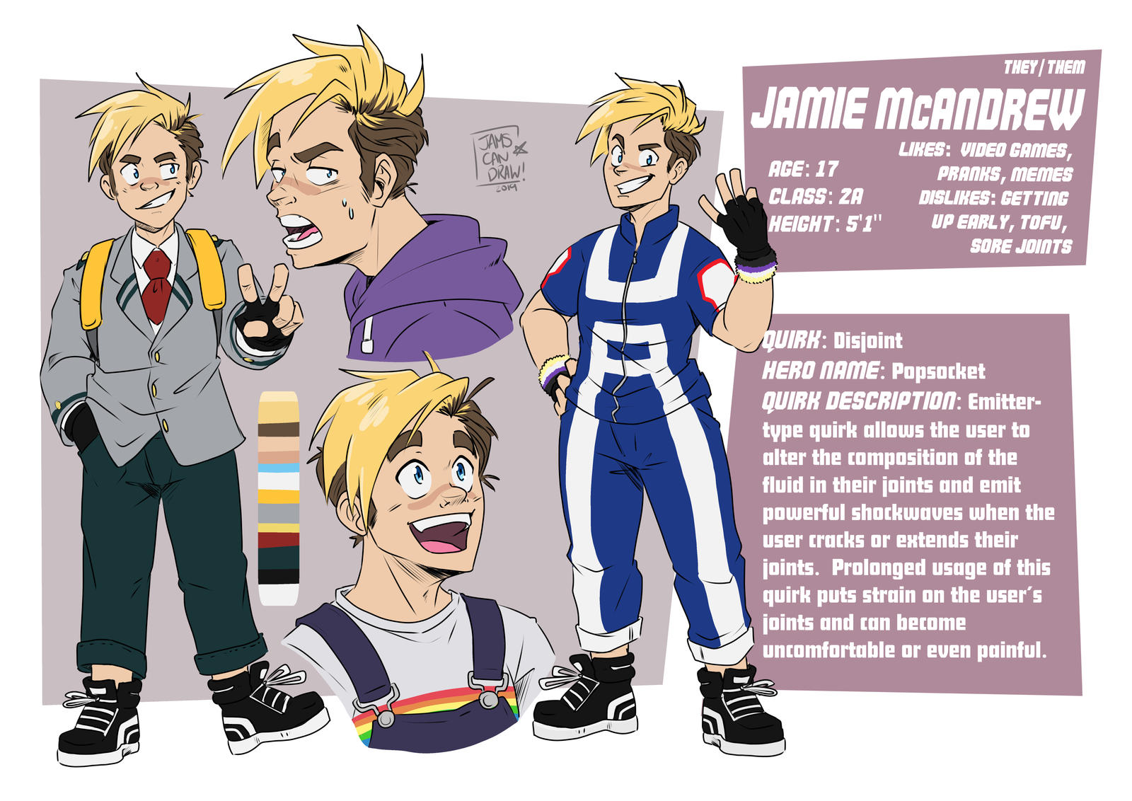 BNHA OC: Jamie McAndrew by JammyScribbler on DeviantArt