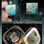 Glass Pendant - Chibi Mermaid