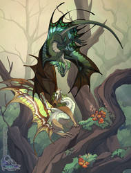 Fairy Dragons by neondragon