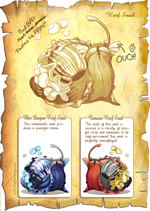 Flight Rising Bestiary: Reef Snail by neondragon