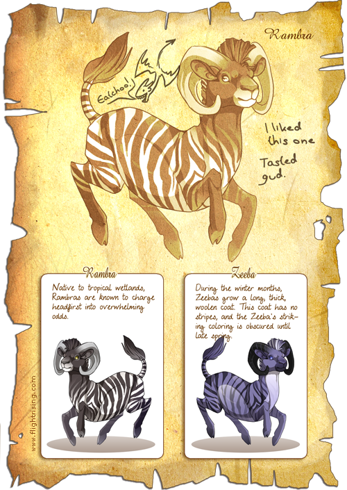 Flight Rising Bestiary: Rambra by neondragon