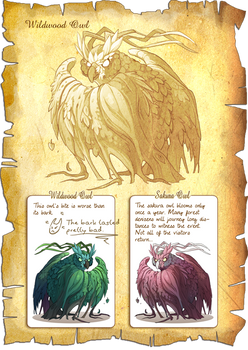 Flight Rising Bestiary: Wildwood Owls