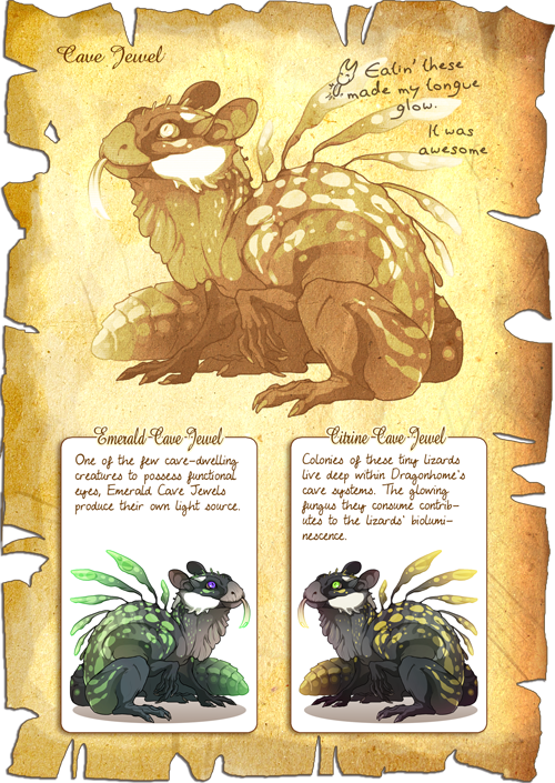 Flight Rising Bestiary: Cave Jewels by neondragon